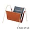 Fabulaxe 12-in Gold-Tone Metal Frame  with Brown Leatherette Sling Magazine Holder for Living Rooms, Home QI004741 - alternate 6