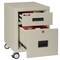 Fireking 1-Hr Fire rated, Mobile Pedestal, Ltr/Lgl file Drawer Parchment 2M1822-1PA - alternate 3