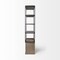 Homeroots 90" Brown Iron and Wood Three Tier Bookcase 380594 - alternate 5