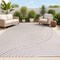 Jonathan Y Arielle Mid-Century Modern Curve Stripe Reversible Washable Dark Gray/Cream 4ft x 6ft Area Rug SVH109A-4 - alternate 1