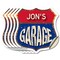 Signmission Jon's Garage, 4 inch X 4 inch, Vinyl Decal, 5PK SHI-D-5PACK-4-383-JON - alternate 1
