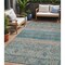 Homeroots 5' X 8' Teal Blue Salmon And Beige Medallion Washable Indoor Outdoor Area Rug 615915 - alternate 1