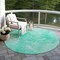 Homeroots 8' Teal Blue And Aqua Round Nautical Washable Indoor Outdoor Area Rug 581751 - alternate 5