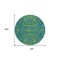 Homeroots 8' Green And Teal Blue Round Animal Print Washable Indoor Outdoor Area Rug 600674 - alternate 6