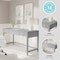 Martha Stewart Hutton Shaker Style Home Office 3 Drawer Desk in Gray w/Brushed Nickel Hardware ZG-ZP-20-GY-MS - alternate 5