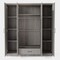 Homeroots Five Piec Gray Solid and Manufactured Wood Bedroom Set 596536 - alternate 1