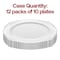 Smarty Had A Party 10.25" White with Silver Fancy Round Disposable Plastic Dinner Plates, 120PK 8880-WHS-CASE - alternate 7