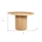 Homeroots 48" Natural Wood Pedestal Base Round Top Dining Table 602333 - alternate 3