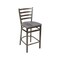 Bfm Seating Lima Ladder Back Counter Height Stool - Chestnut Relic Seat - Steel Frame - Clear Coat Finish 2160HCSR-CL - alternate 1