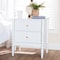 Baxton Studio Lucera Mid-Century White 2-Drawer Bobbin Nightstand 257-14121-ZORO - alternate 7