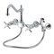 Kingston Brass Two-Handle Wall Mount Bridge Kitchen Faucet with Brass Sprayer, Polished Chrome KS1241ZXBS - alternate 1