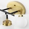Jonathan Y Caleb 30.75" 4-Light Contemporary Transitional Iron/Glass LED Vanity Light, Brass Gold/Black JYL9554B - alternate 7