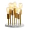 Jonathan Y Pleiades 13.5" Modern Metal/Resin LED Accent Lamp, Brass Gold/White JYL1060A - alternate 1