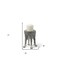 Homeroots 7" Gray Distressed Abstract Ceramic Tabletop Pillar Candle Holder 608560 - alternate 4