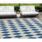 Homeroots 9' X 12' Navy Blue And Ivory Geometric Washable Indoor Outdoor Area Rug 577071 - alternate 1