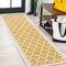 Jonathan Y Trebol Moroccan Trellis Textured Weave Yellow/Cream 2 ft. x 8 ft. Indoor/Outdoor Runner Rug SMB109F-28 - alternate 1