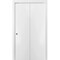 Sartodoors Sliding Closet Bi-fold Doors, Planum 0010 White Silk, Sturdy Tracks Moldings Trims Hardware Set, Wo PLANUM0010BF-WS-56 x 96 (2* 28x96) - alternate 1