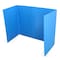 Flipside Blue  Premium Corrugated Plastic Study Carrel Pack of 12 19372-12 - alternate 1