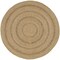 Homeroots 3' Natural And Brown Round Handmade Indoor Outdoor Area Rug 552466 - alternate 1