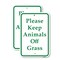 Signmission Please Keep Animals Off Grass, Heavy-Gauge Aluminum, 18" x 24", A-1824-24874 A-1824-24874 - alternate 1