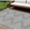 Homeroots 9' X 12' Gray And Ivory Geometric Washable Indoor Outdoor Area Rug 598578 - alternate 1