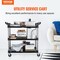 Vevor Utility Service Cart with Wheels 3-Tier Food Service Cart 220lbs Capacity FW1011117790 - alternate 6