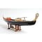 Homeroots 8" Black and Red Venetian Gondola Hand Painted Decorative Boat 401944 - alternate 6