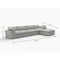 Homeroots 160" Light Gray Linen Blend Modular Sofa With Ottoman And Storage 714557 - alternate 3