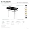 Kingston Brass 36" Ceramic Console Sink with Stainless Steel Legs, 8-Inch, 3-Hole, Black/Matte Black KVPB36198K380 - alternate 2