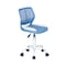 Homeroots Blue and White Adjustable Height Swivel Rolling Office Chair 568071 - alternate 8
