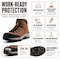 Handpoint Mens 6 in Steel Toe Work Boots-Slip Resistant, Puncture Resistant, Water Resistant, 8.5 84316D-8.5 - alternate 5