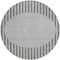 Homeroots 8' Gray And Ivory Round Striped Washable Indoor Outdoor Area Rug 597165 - alternate 4