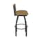 Holland Bar Stool Co Revelle 30in Swivel Bar Stool with Pewter Finish, Medium Back and Canter Saddle Seat 881 - alternate 5