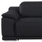 Homeroots 107" Black Italian Leather Reclining Metal USB Sofa 720285 - alternate 7