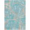 Homeroots 9' X 12' Teal Blue Aqua And Taupe Geometric Washable Indoor Outdoor Area Rug 589438 - alternate 7
