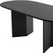 Homeroots 79" Black Solid Wood Sled Base Oval Dining Table 712192 - alternate 2