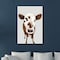 Homeroots 48" x 32" Brown and White Baby Cow Face Canvas Wall Art 398982 - alternate 3
