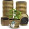 Lifemaster 10-Inch Whiskey Barrel Planters, Durable Plastic Pots with Drainage and Saucers, 25PK LMPBP25GOD - alternate 1