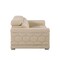 Homeroots 71" Beige And Silver Genuine Leather Loveseat 546439 - alternate 10