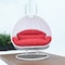 Leisuremod White Wicker Hanging 2 person Egg Swing Chair with Red Cushions ESCW-57R - alternate 7