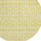 Homeroots 8' Yellow And Ivory Round Geometric Washable Indoor Outdoor Area Rug 613815 - alternate 4
