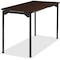 Iceberg Maxx Legroom Folding Table, Walnut Top, Charcoal Frame, 24 in W x 48 in L x 29.5 in H 65804 - alternate 1