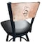Holland Bar Stool Co 25" Blk Wrinkle Oklahoma State Swivel Bar Stool, Laser Engraved Back L03825BWMedMplAOKStUnBlkVinyl - alternate 1
