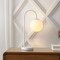 Jonathan Y Arco 18.25" Minimalist Mid-Century Arched Metal/Glass LED Table Lamp with Frosted Globe Shade, White JYL6010E - alternate 8