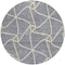 Homeroots 8' Gray And Ivory Round Geometric Washable Indoor Outdoor Area Rug 612877 - alternate 7