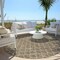 Homeroots 8' Brown And Beige Round Geometric Washable Indoor Outdoor Area Rug 596173 - alternate 3
