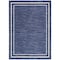 Homeroots 4' X 6' Navy Blue And Ivory Indoor Outdoor Area Rug 545537 - alternate 1
