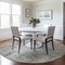 Homeroots 8' Gray And Ivory Round Abstract Washable Indoor Outdoor Area Rug 612330 - alternate 6