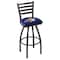 Holland Bar Stool Co 25" Blk Wrinkle Montana State Swivel Bar Stool, Ladder Back L01425MontSt - alternate 1