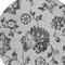 Homeroots 8' Gray Charcoal And Silver Round Floral Washable Indoor Outdoor Area Rug 589472 - alternate 5
